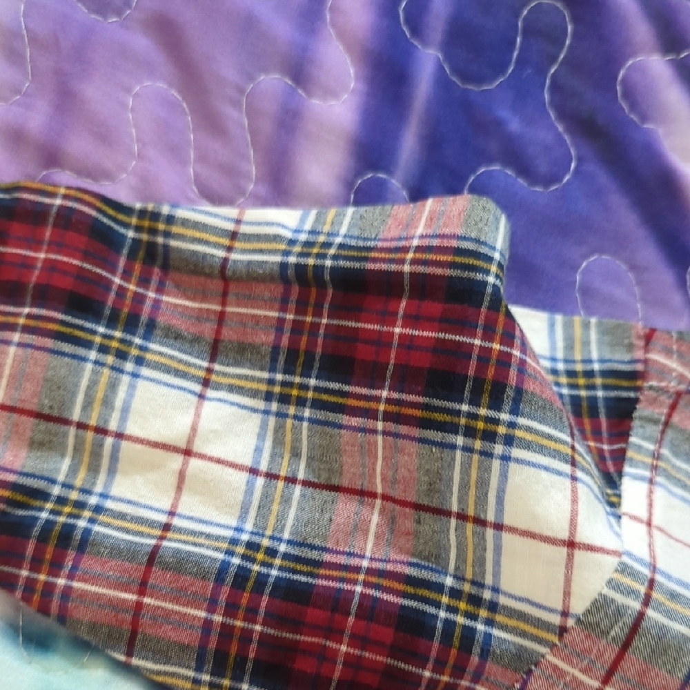 Baby Boy Plaid Button-Down Shirt | 0–3 Months | Red, Blue, White & Black - Picture 8 of 16